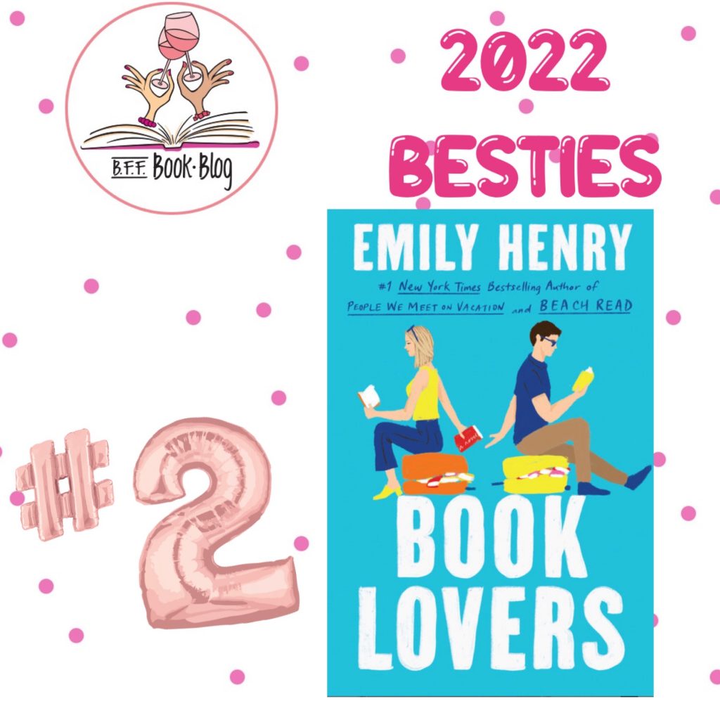 White background with pink polkadots. BFF Book Blog logo in upper left corner. #2 in bottom left. Book cover in bottom right.